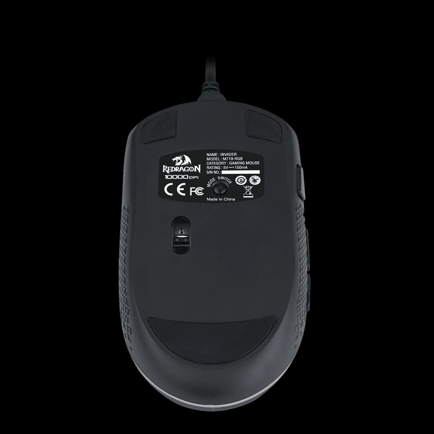 Mouse Gamer Redragon Invader M719 RGB 10000 DPI Sensor Pixart 3325 Programable USB - imagen 8